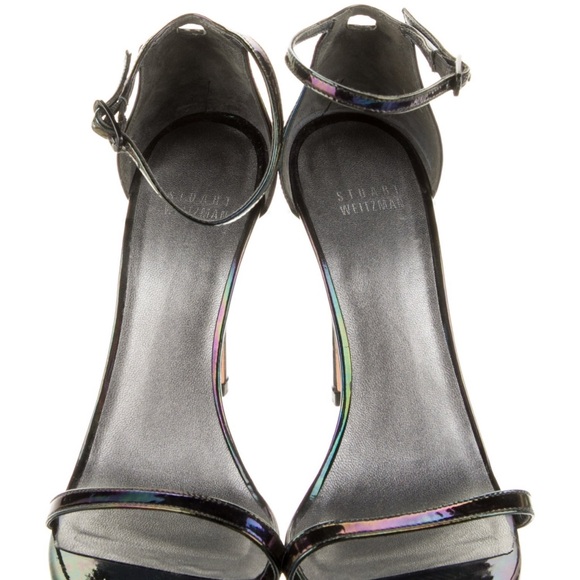 Stuart Weitzman Black Metallic Heels - Picture 4 of 6